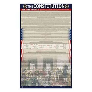 American Founding documents LARGE Laminated 3 pack: US Constitution with all amendments, Declaration of Independence and Bill of Rights (18x29) Young N Refined