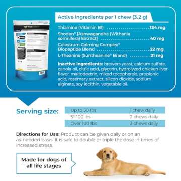 VetriScience Calm & Confident Chews for Dog Anxiety Relief