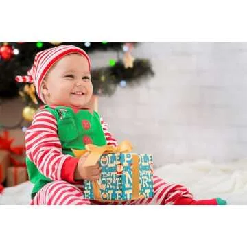 Vintage Kraft Christmas Wrapping Paper – 3 Retro Mid-Century Designs (Reindeer, Mistletoe, Soda Shoppe) – 112.5 Sq Ft for Gifts, Shipping & Crafts