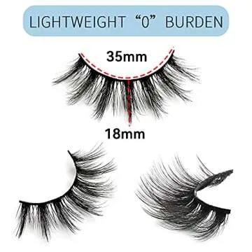 Brieve 18mm 5 Pairs 3D False Eyelashes Pack Fluffy Thick Curled Faux Mink Lashes Strip Lash Natural Look Makeup Tools(3DX05)