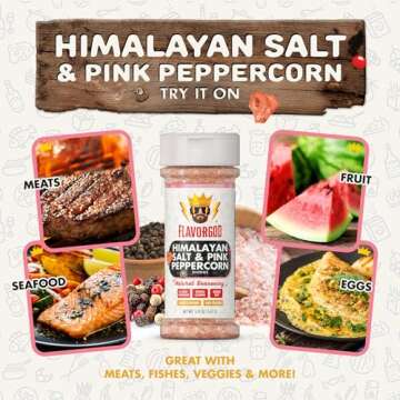 Premium Himalayan Salt & Pink Peppercorn Seasoning by Flavor God
