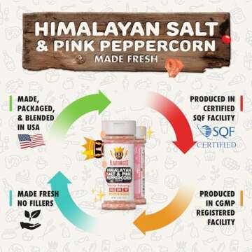 Premium Himalayan Salt & Pink Peppercorn Seasoning by Flavor God