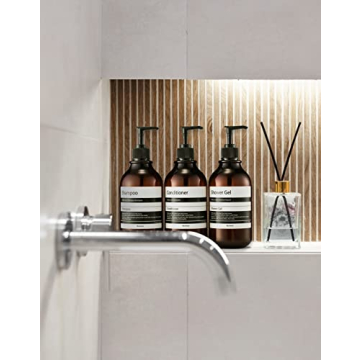 Mia Home Refillable Amber PET Bottles with Silicone Funnel