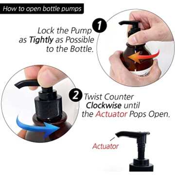 Mia Home Refillable Amber PET Bottles with Silicone Funnel