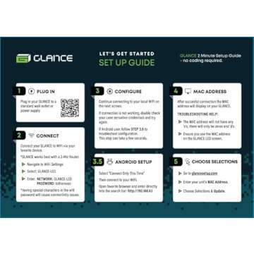 Glance LED Ticker - Customizable LED Display Sports Ticker, LED Display for Man Cave, Stock Market Ticker Display, Sports Score Retro Smart Pixel Display, Weather Display - 10.5"x5.5" Made in USA