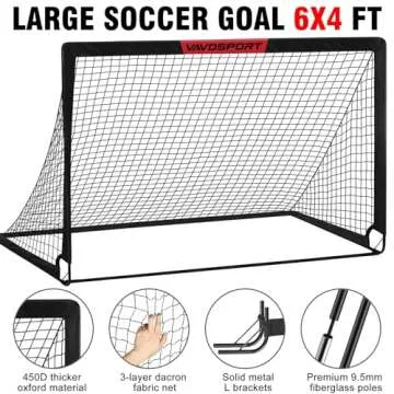 Complete VAVOSPORT Kids Soccer Goals Set for Outdoors