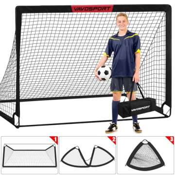 Complete VAVOSPORT Kids Soccer Goals Set for Outdoors
