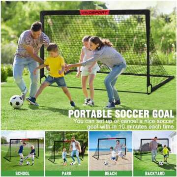 Complete VAVOSPORT Kids Soccer Goals Set for Outdoors