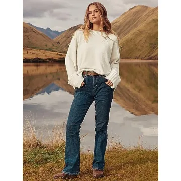 LOGENE Women's Oversized Sweater Crewneck Long Sleeve Soft Fuzzy Knit Pullover Sweaters 2024 Winter Fashion Warm Tops Clothes