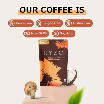 Organic RYZE Mushroom Coffee with Adaptogenic Benefits