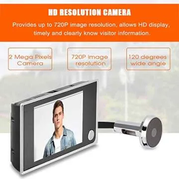 Digital Peephole Viewer Mini HD Smart Camera 3.5" Display