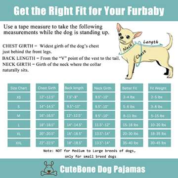 CuteBone Dog Christmas Pajamas Puppy Onesies Small Dogs Soft Pjs Coat Cat Apparel Comfy Pet Clothes Outfit Doggie Bodysuit PJD03