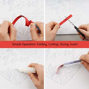 Mother's Day Gifts Quilling Kits Paper Filigree Painting Kits, Gifts for Mom, Birthday Christmas Gifts for Mom, Handmade DIY Craft Wall Decoration, Best Gifts for Mom, Mother in Law, New Mom