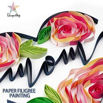 Mother's Day Gifts Quilling Kits Paper Filigree Painting Kits, Gifts for Mom, Birthday Christmas Gifts for Mom, Handmade DIY Craft Wall Decoration, Best Gifts for Mom, Mother in Law, New Mom