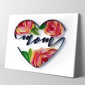 Mother's Day Gifts Quilling Kits Paper Filigree Painting Kits, Gifts for Mom, Birthday Christmas Gifts for Mom, Handmade DIY Craft Wall Decoration, Best Gifts for Mom, Mother in Law, New Mom