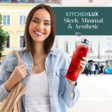 Kitchen Lux Glass Water Bottle Set - Eco-Friendly Hydration Solution