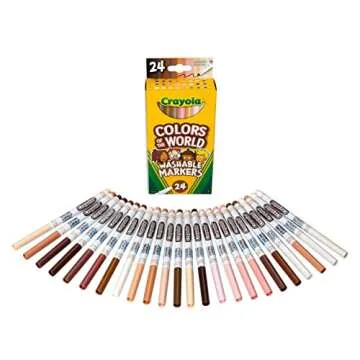 Crayola Colors of the World Markers - 24ct Washable Skin Tone Set