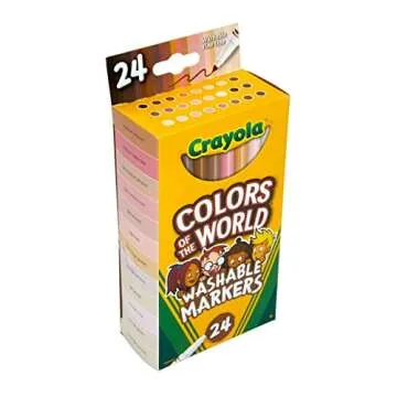 Crayola Colors of the World Markers - 24ct Washable Skin Tone Set