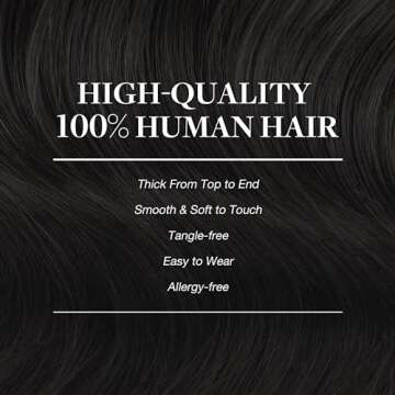 GOO GOO Clip in Hair Extensions Real Human Hair, Remy Human Hair Extensions Clip ins for Women, Natural Human Hair, 18inch 120g 7Pcs, 1B Natural black