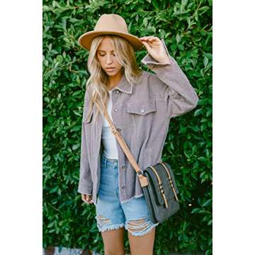 ALYSSA Double Compartment Large Flapover Crossbody Bag (Dusty Pink)