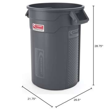 Suncast 32 Gallon Trash Can – Durable & Ergonomic Design for Efficient Waste Management