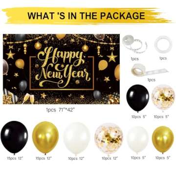 New Years Eve Party Supplies 2024 Happy New Year Decorations Kit