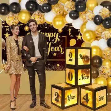 New Years Eve Party Supplies 2024 Happy New Year Decorations Kit