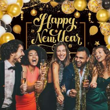 New Years Eve Party Supplies 2024 Happy New Year Decorations Kit