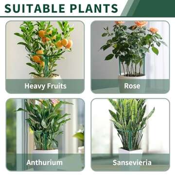 SORANGEUN 10 Pack Peony Cages and Supports, 10" (W) x 16"(H) Plant Support, Heavy-Duty Metal Plant Support Stakes, Plant Stakes for Outdoor & Indoor Plants, Perfect for Flowers and Vegetable