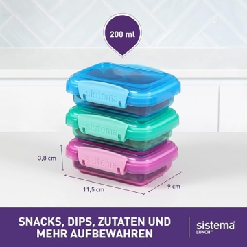 Sistema Lunch Collection Food Storage Containers - 3 Pack