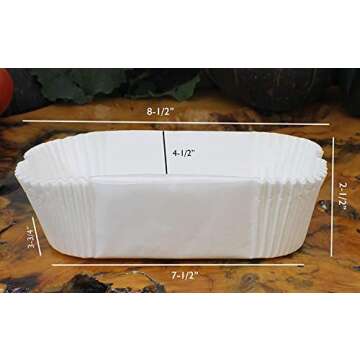 Bosrahl Disposable Loaf Bread Baking Liners - 24 Count