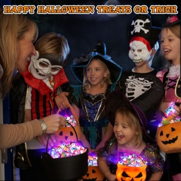 50Pcs Halloween LED Light Up Rings for Kids