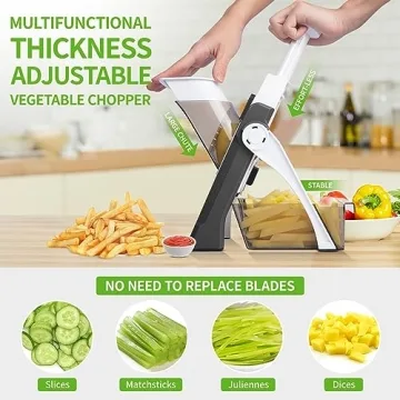 QieCai Safe Mandoline Vegetable Slicer for Effortless Cooking