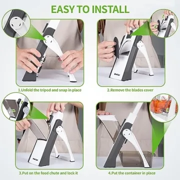 QieCai Safe Mandoline Vegetable Slicer for Effortless Cooking