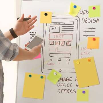 Buy 90 PCS Magnetic Push Pin Magnets in Assorted Colors