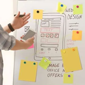 Buy 90 PCS Magnetic Push Pin Magnets in Assorted Colors