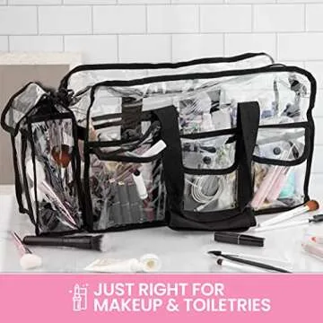 Spacious Clear Makeup Organizer for Travel and Home