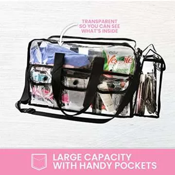 Spacious Clear Makeup Organizer for Travel and Home