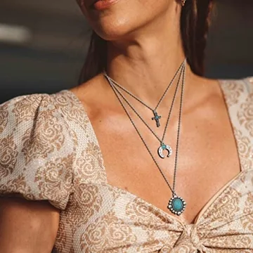 Yowivon Gorgeous Turquoise Jewelry Set for Women