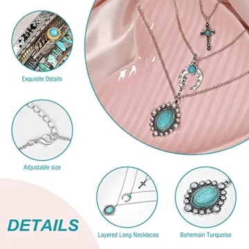 Yowivon Gorgeous Turquoise Jewelry Set for Women