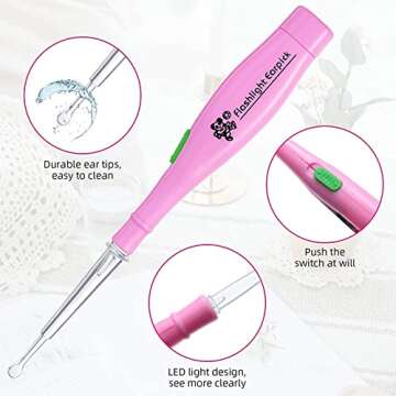 Illuminated Ear Wax Removal Tool Kit for Adults and Kids