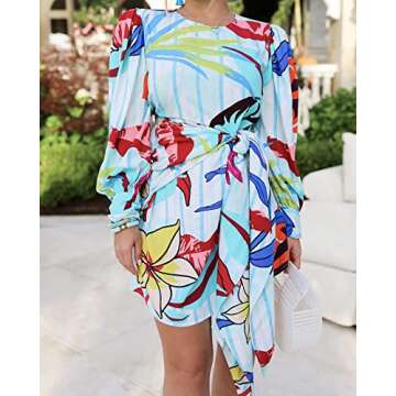 Shop The Drop Floral Print Tie-Front Mini Dress Now