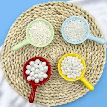 Sprinkles for Cake Decorating, White and Gold Pearl Sprinkles 4 Sizes Mix for Cake Cupcake Baking Toppings (2 bottles)