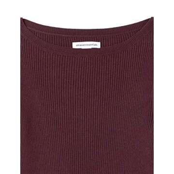 Lightweight Ribbed Boat Neck Slim-Fit Sweater for Women
