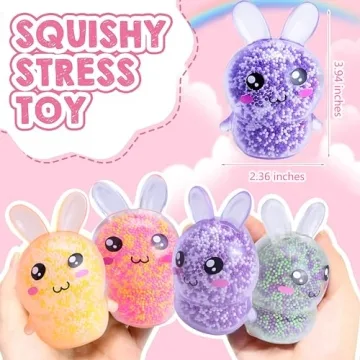 Easter Bunny Squishies Stress Balls for Kids and Adults