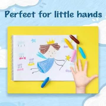 YPLUS Peanut Crayons for Kids, 12 Colors Washable Toddler Crayon, Non-Toxic Baby Crayon for ages 2-4, 1-3, 4-8, Coloring Art Supplies