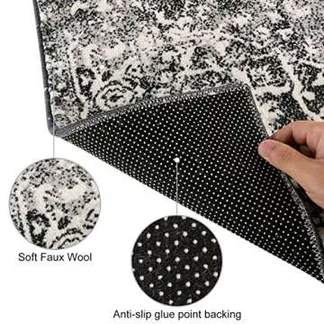 Morebes Washable Rug Runners 2x5 Non-Slip Vintage Medallion Carpet