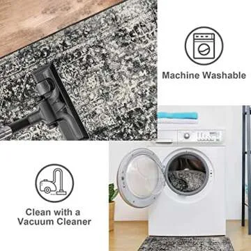 Ultra-Thin Vintage Medallion Non-Slip Kitchen Runner Rug