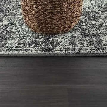 Ultra-Thin Vintage Medallion Non-Slip Kitchen Runner Rug