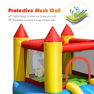 Costzon Inflatable Water Slide Bounce House for Kids Fun